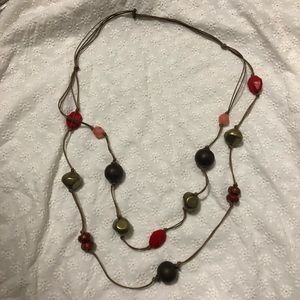 Large wooden bead necklace